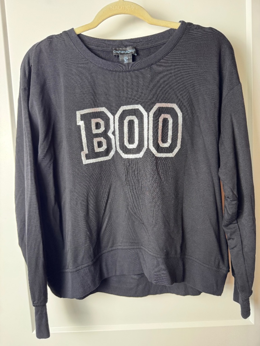 NWOT Cynthia Rowley Boo  sequin sweater